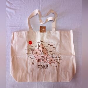 NWT Hawaiian Island Oahu Canvas Tote Bag Wimini
